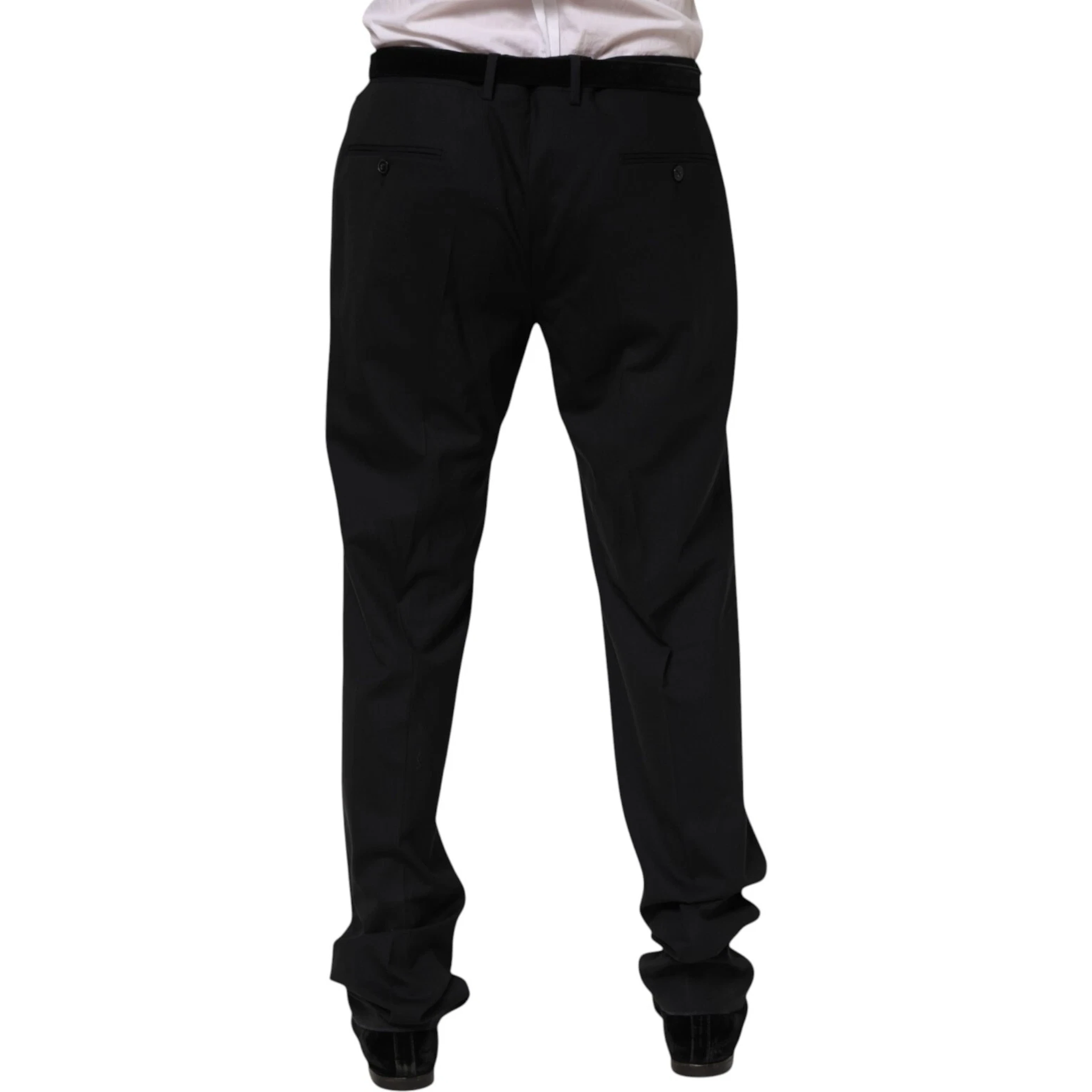 Black Wool Formal Dress Men Trousers Pants