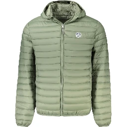 Green Polyester Men's Jacket