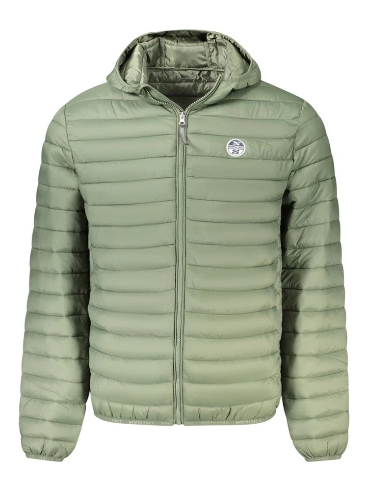 Green Polyester Men's Jacket
