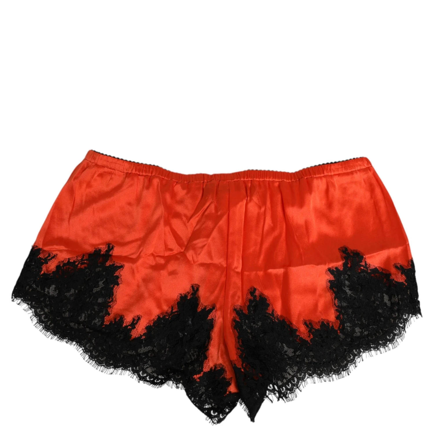 Red Silk Satin Lace Shorts Underwear
