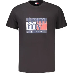 Black Cotton Men T-Shirt