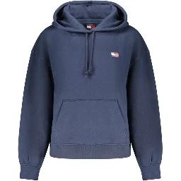 Blue Cotton Women Sweater