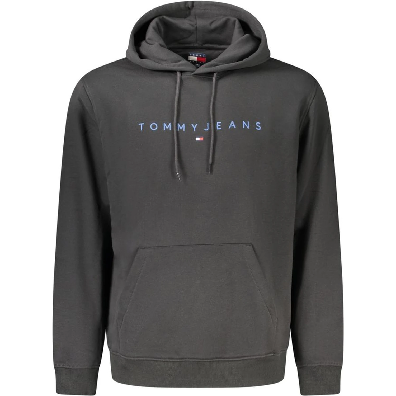 Black Cotton Men Hoodie