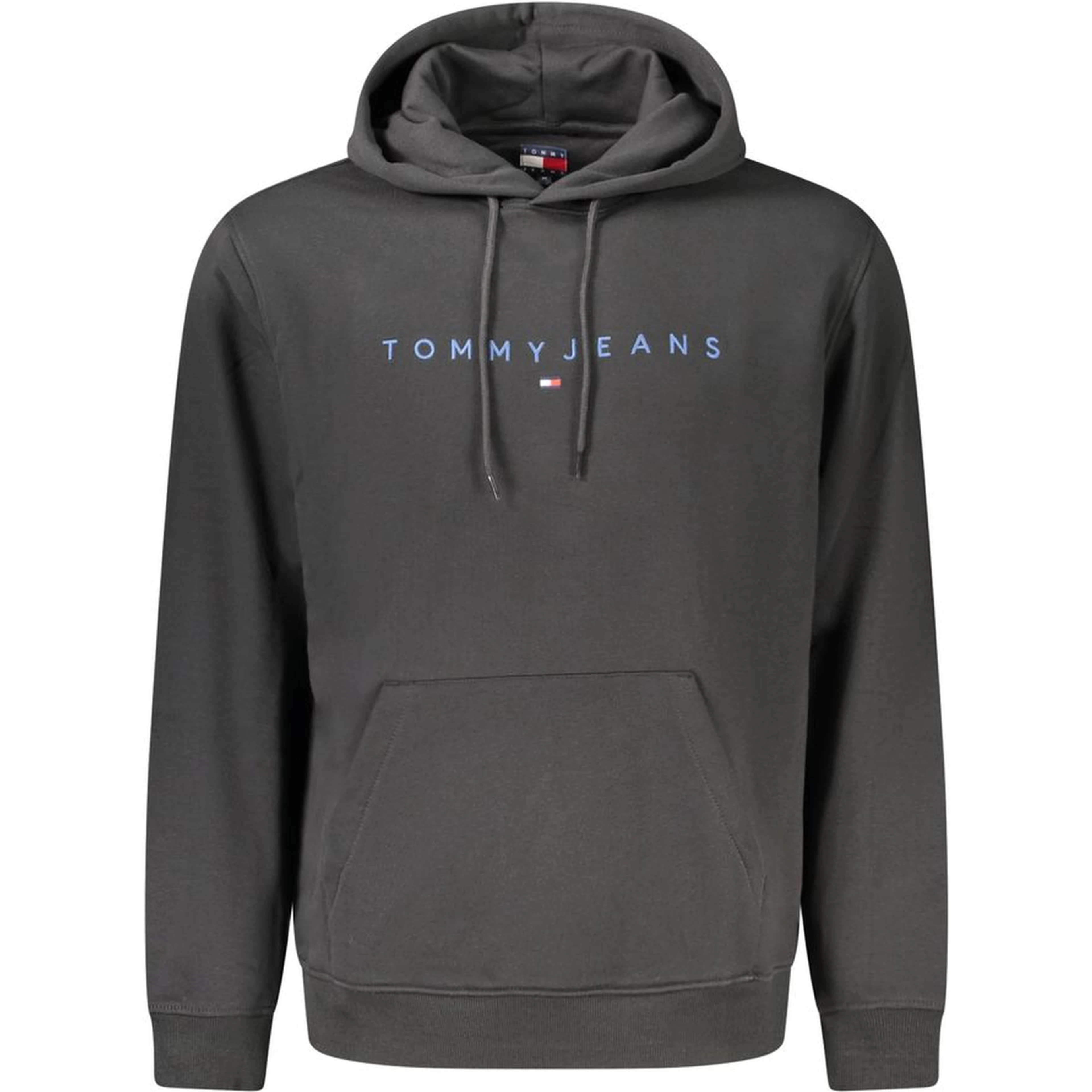 Black Cotton Men Hoodie