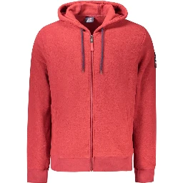 Red Polyester Men Sweater