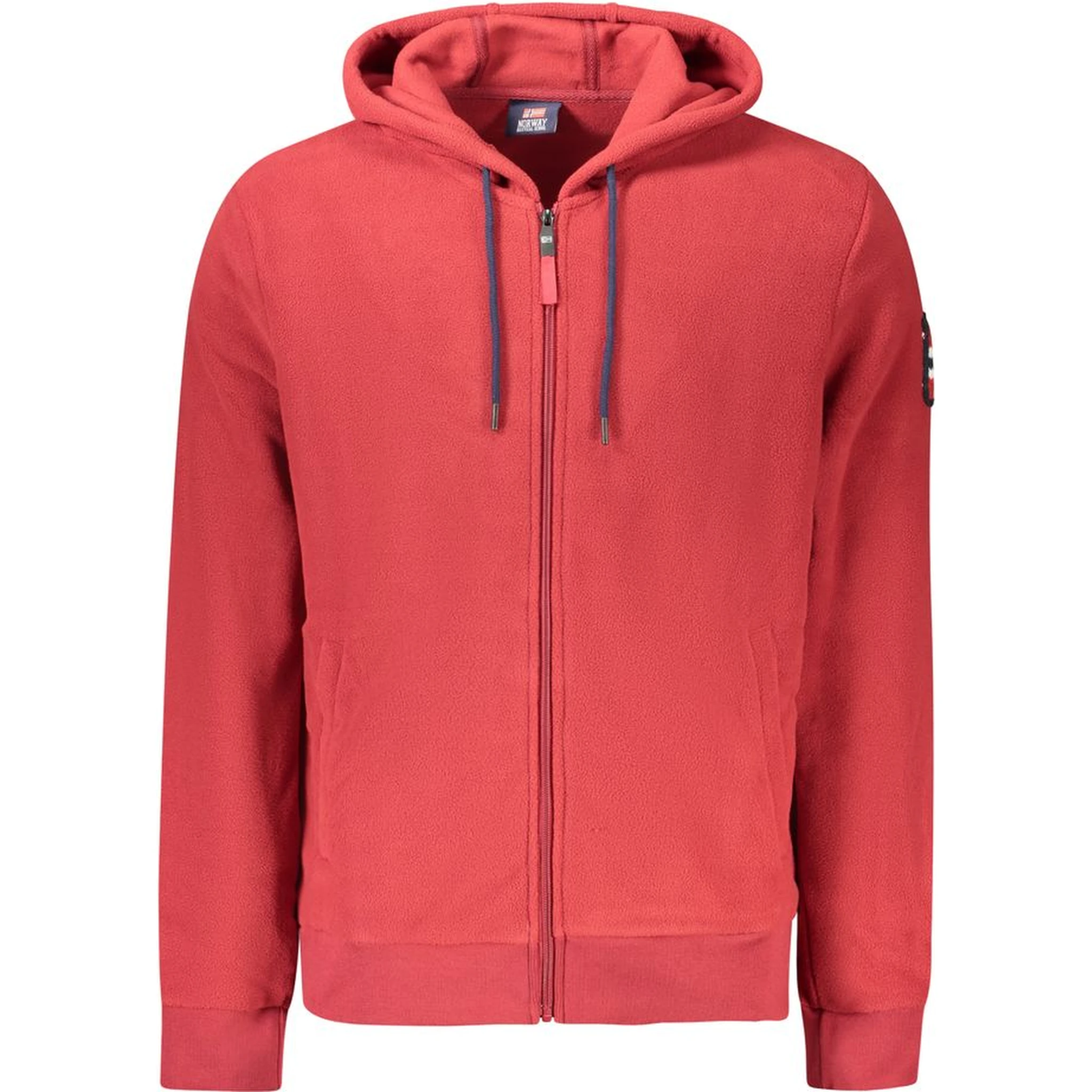 Red Polyester Men Sweater