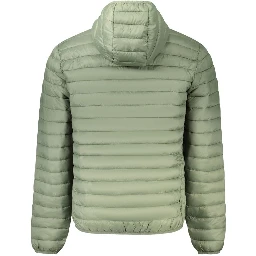 Green Polyester Men's Jacket