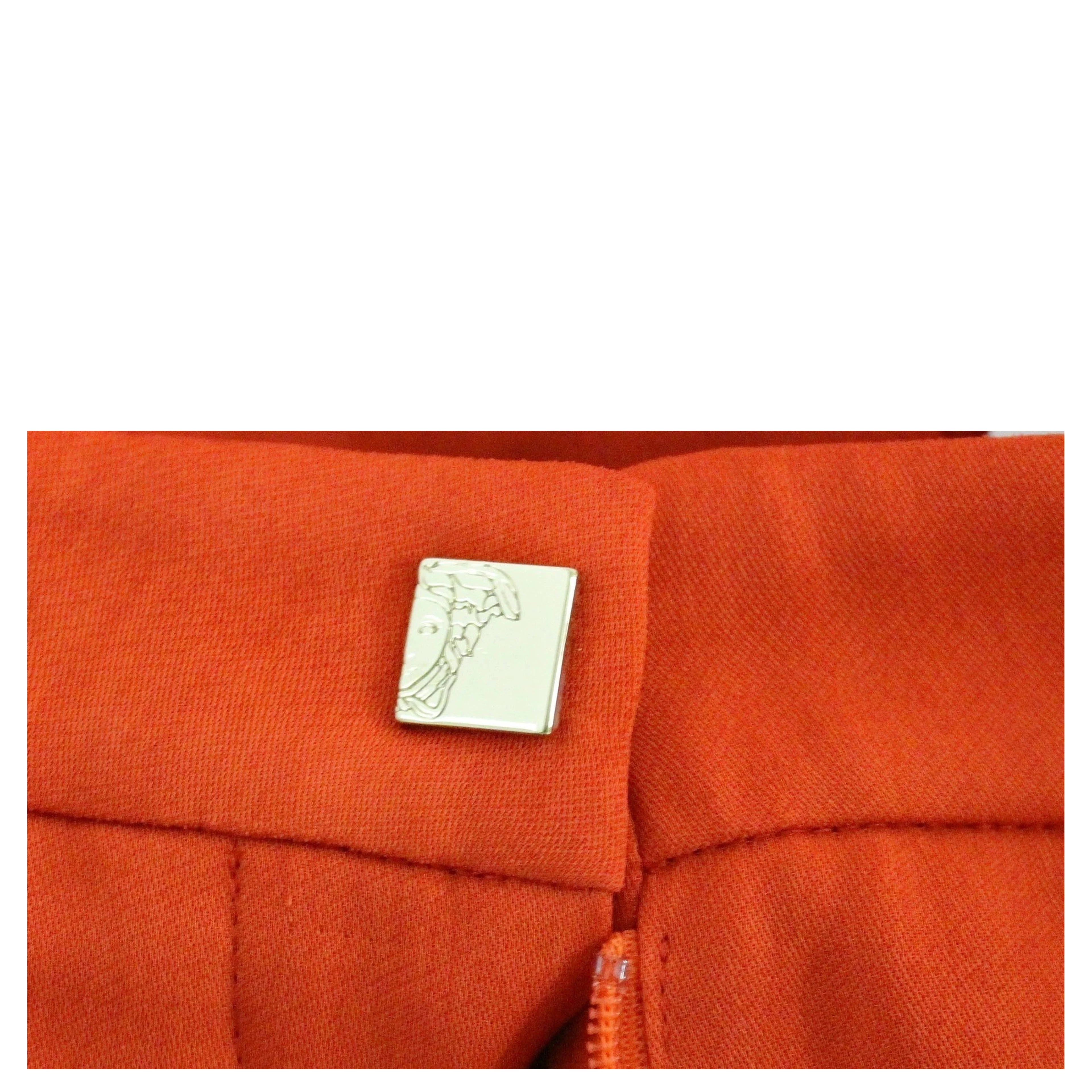 Red Pants Cropped 3/4 Short Nude Capri Pants