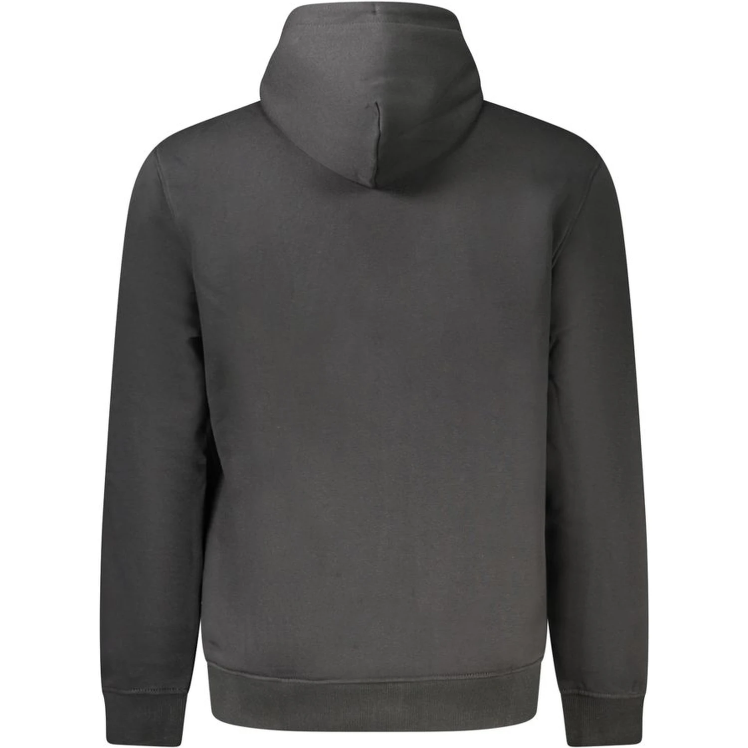 Black Cotton Men Hoodie