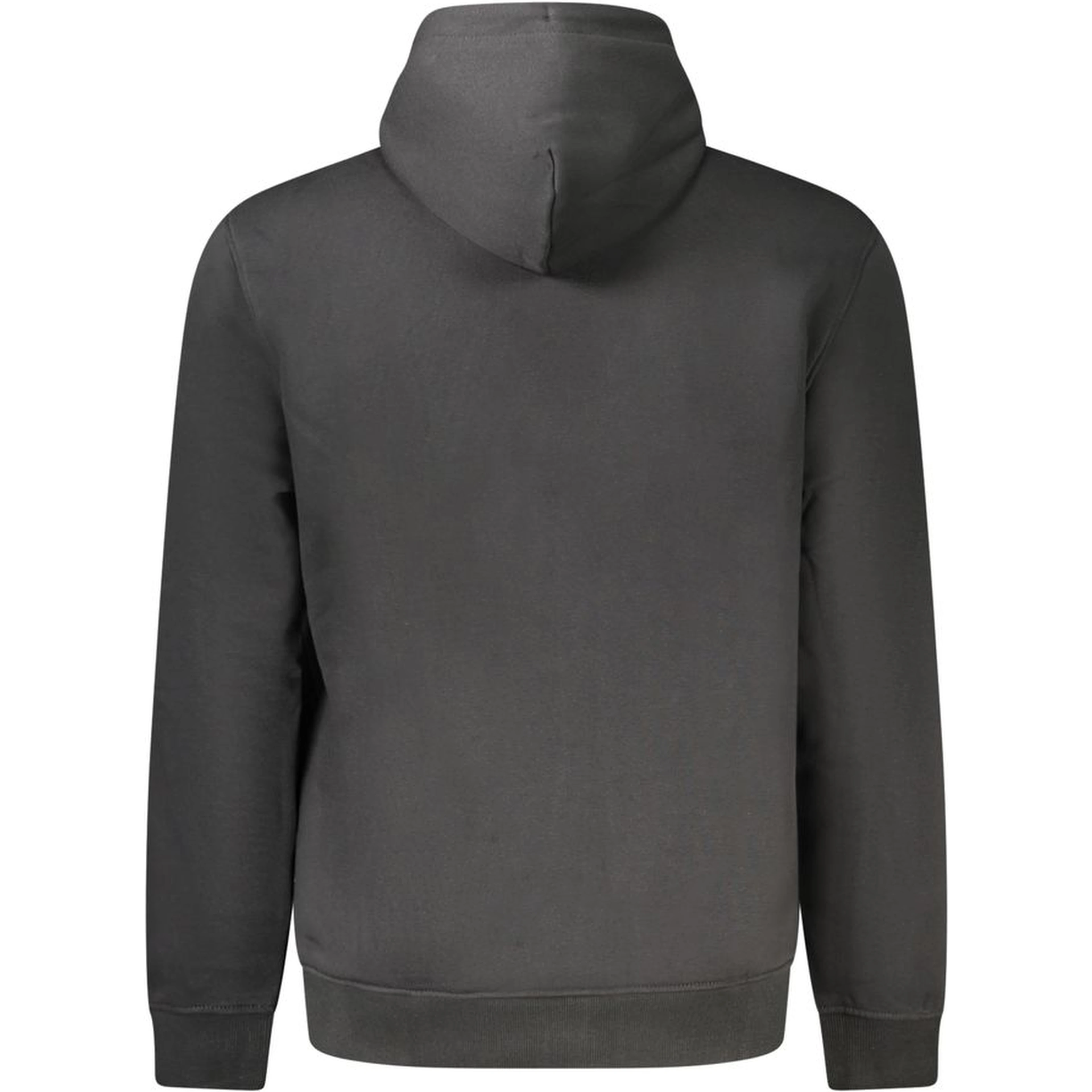 Black Cotton Men Hoodie