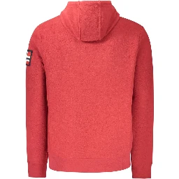 Red Polyester Men Sweater
