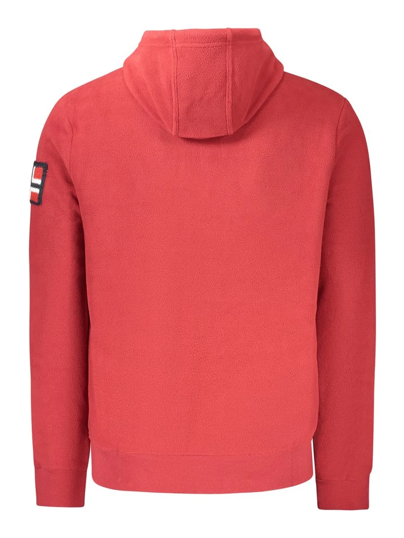 Red Polyester Men Sweater