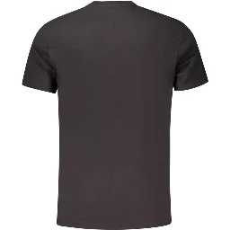 Black Cotton Men T-Shirt
