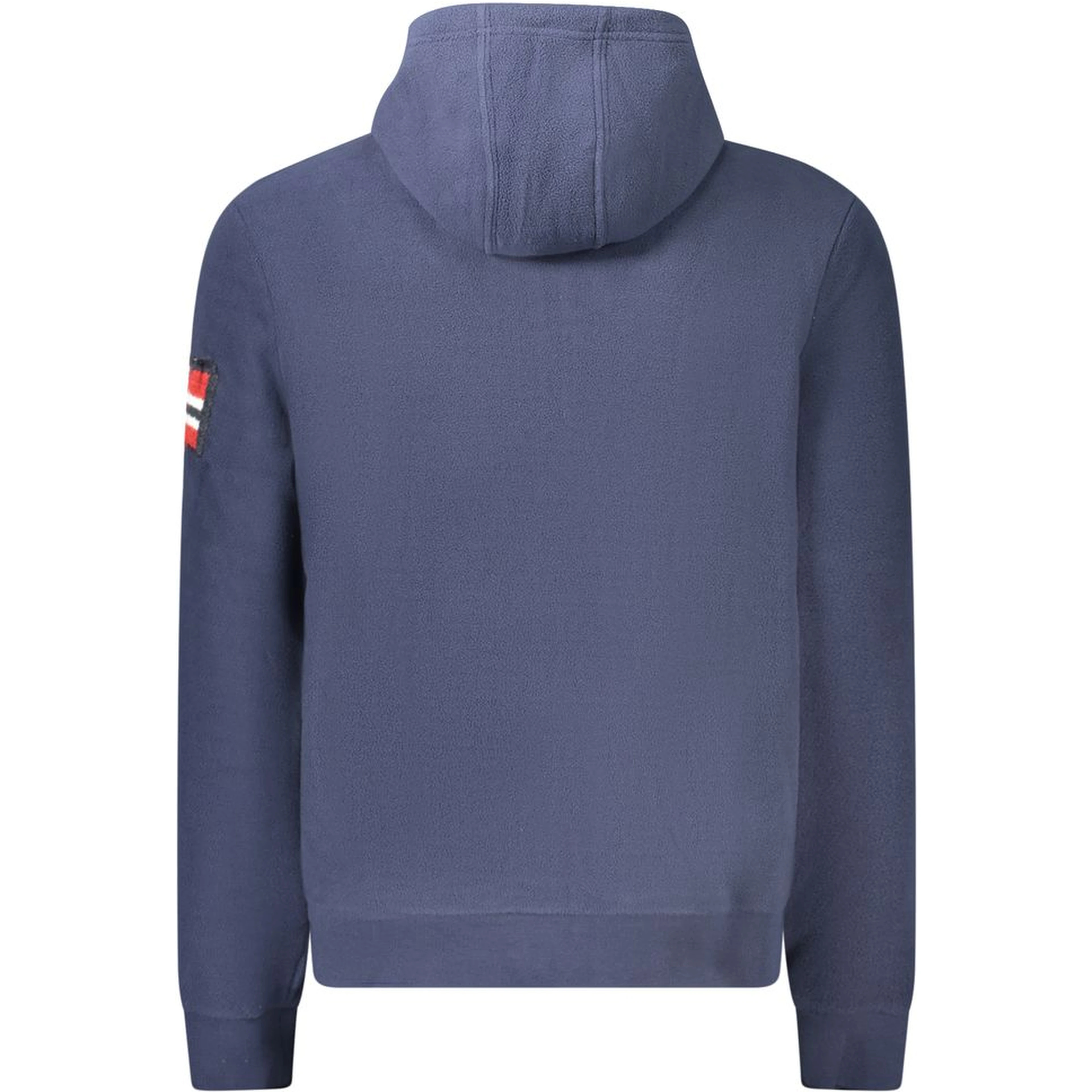 Blue Polyester Men's Hooded Sweater