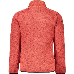 Red Polyester Men Sweater