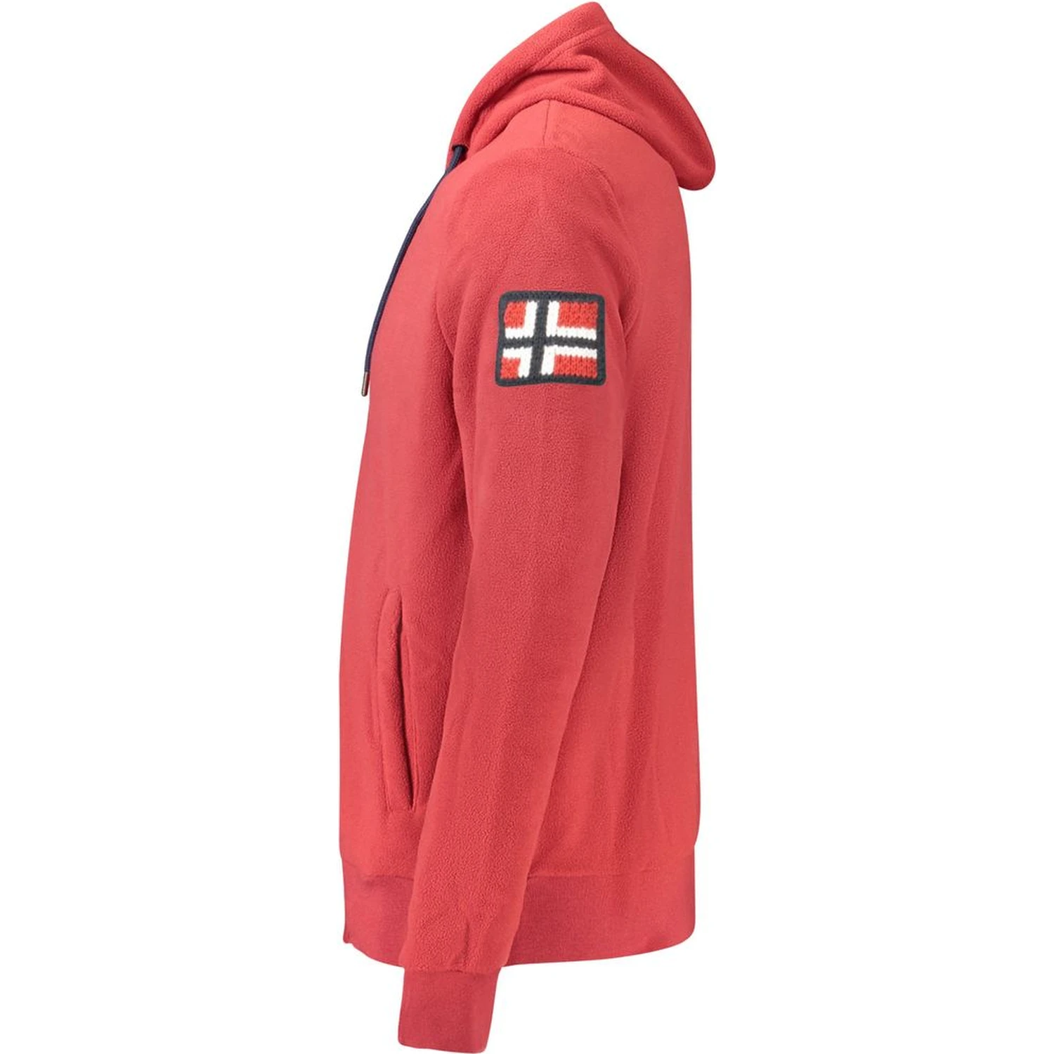 Red Polyester Men Sweater