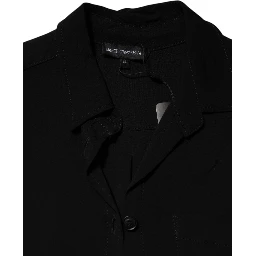 Black Viscose Blend Shirt Style Belted  Dress