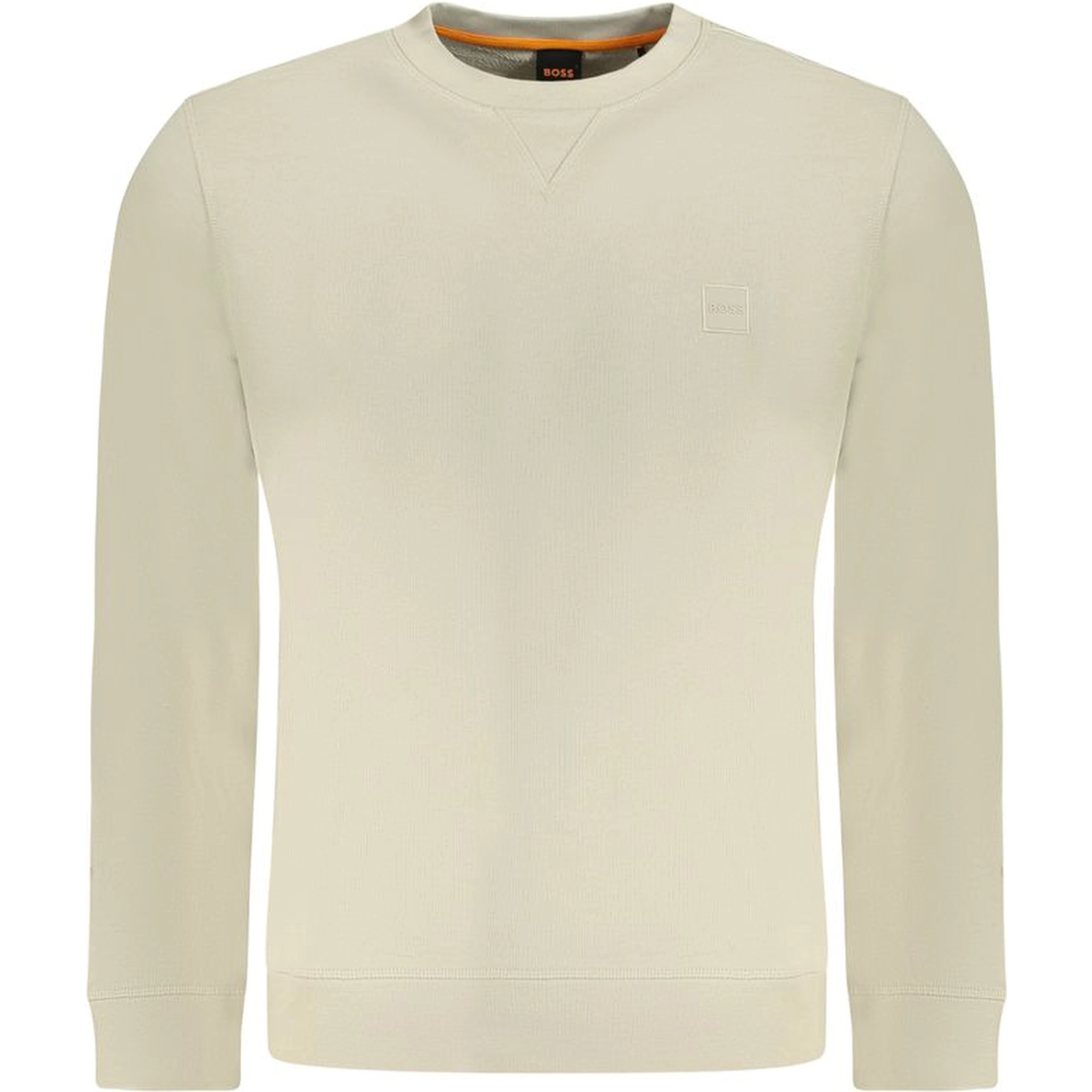 Beige Cotton Men Sweater