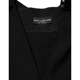 Black Sheer Sleeve Belted V-Neck Mini Dress