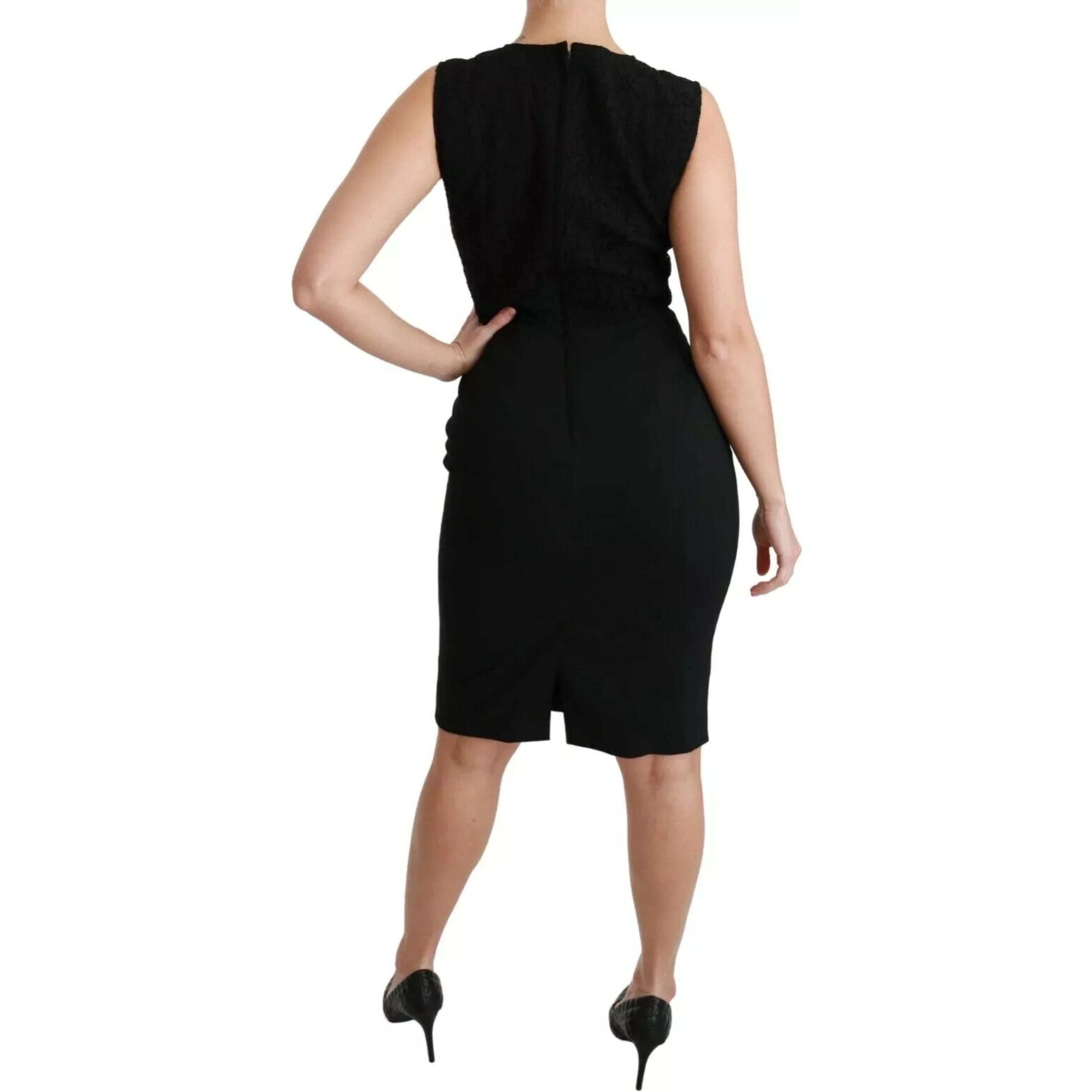 Black Lace Gown Bodycon Sheath STAFF Dress