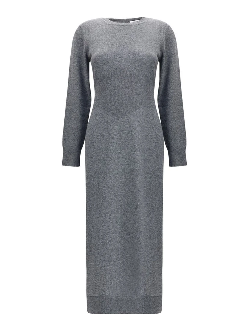 Gray Cashmere Casual Dress