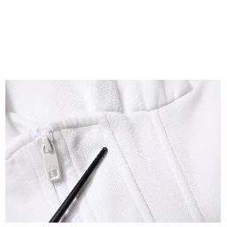 White Corset Stretch Cotton Top T-shirt