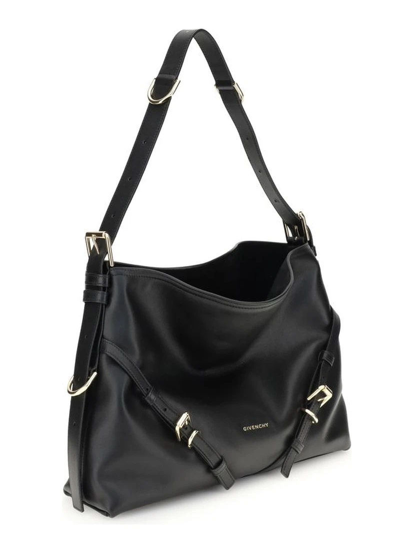 Black Calf Leather Bos Taurus Shoulder Bag