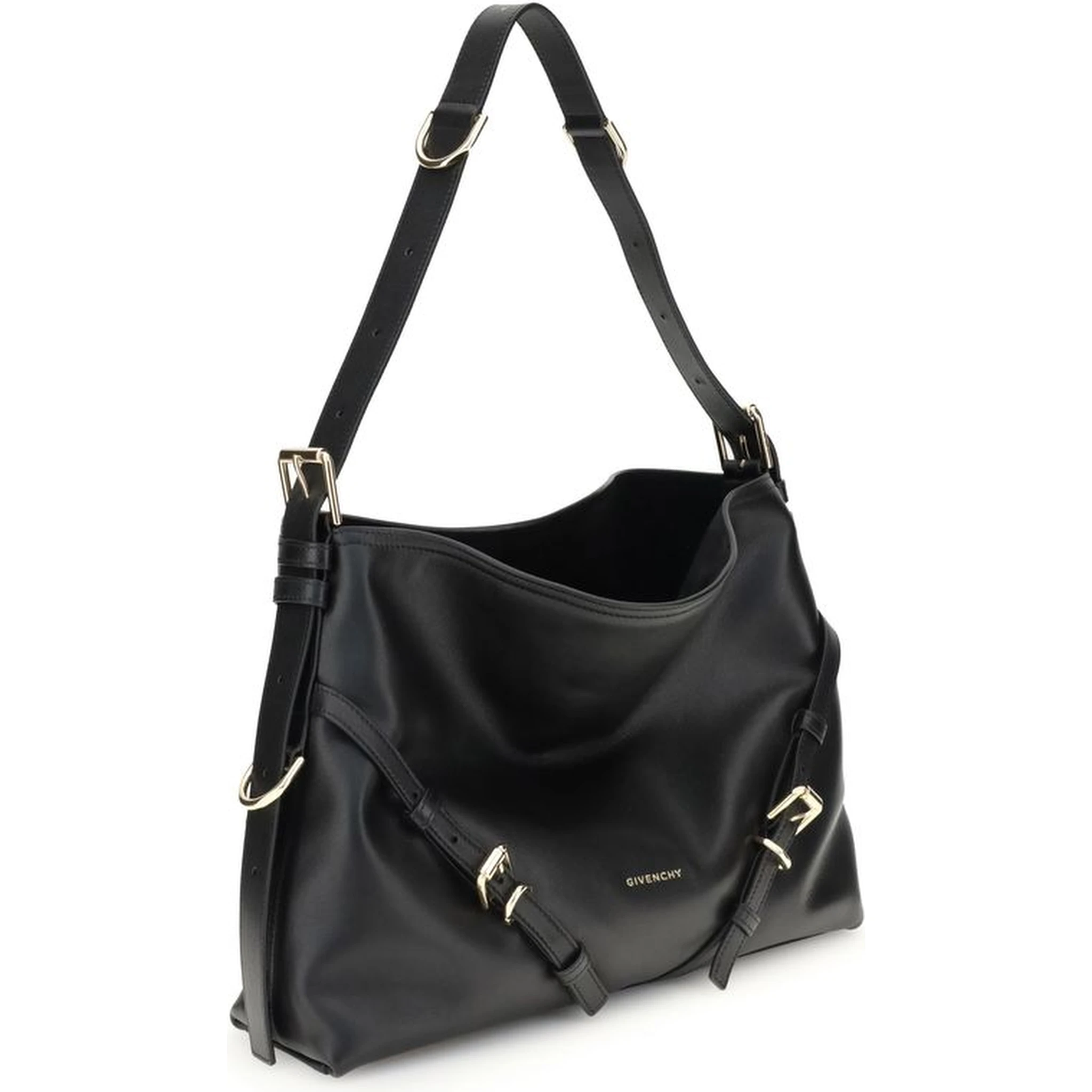 Black Calf Leather Bos Taurus Shoulder Bag