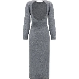 Gray Cashmere Casual Dress
