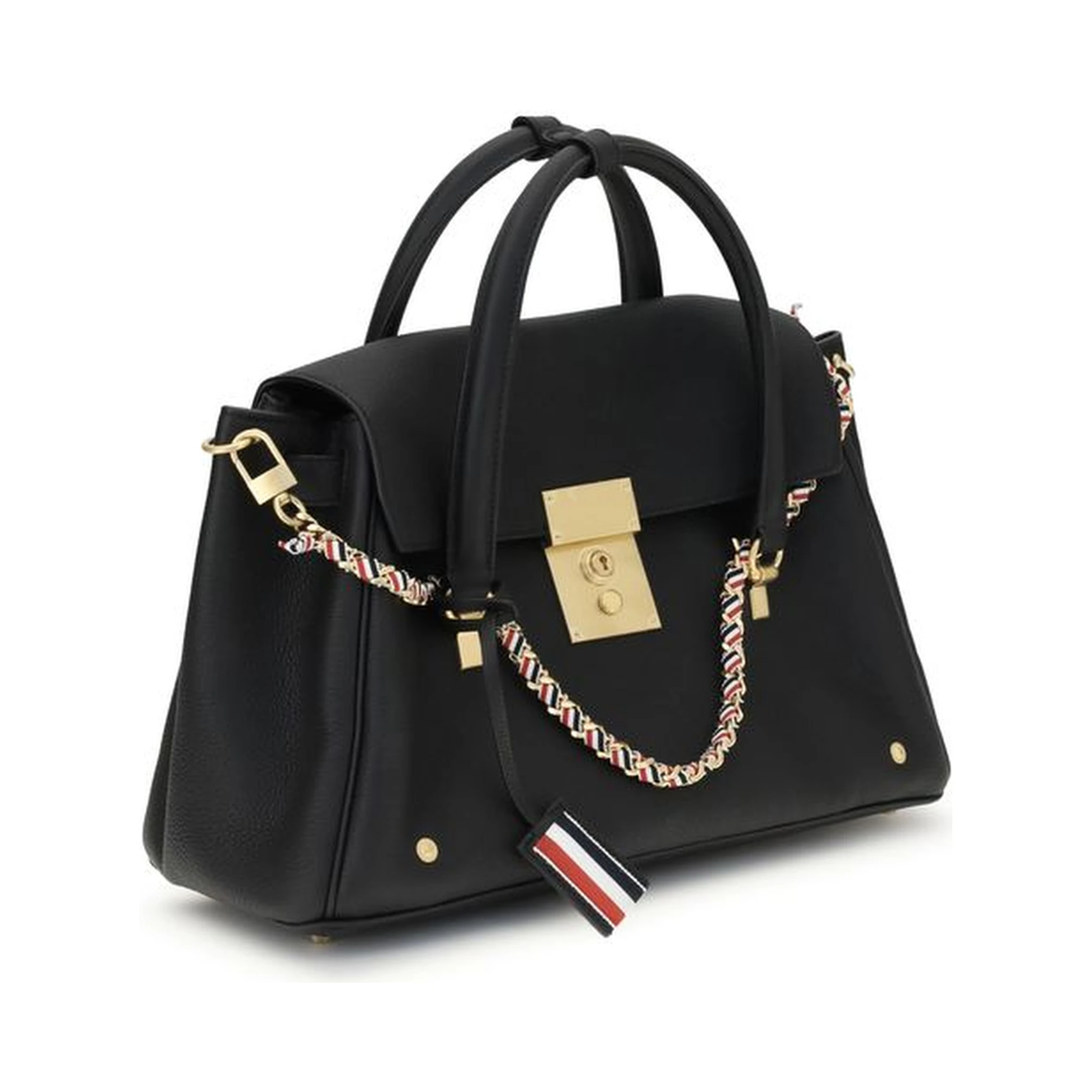 Black Calf Leather Bos Taurus Handbag