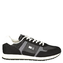 Black Polyester Men Sneaker