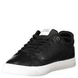 Black Leather Men Sneaker