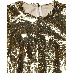 Gold Sequin Long Sleeve Mini Dress