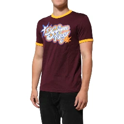 Burgundy Cotton DG Super King Logo T-Shirt