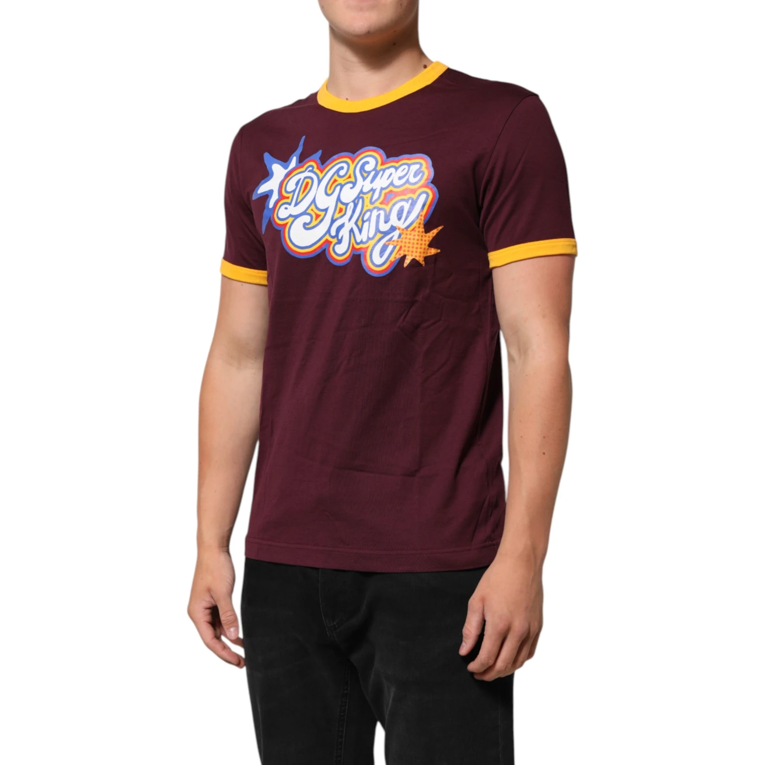 Burgundy Cotton DG Super King Logo T-Shirt