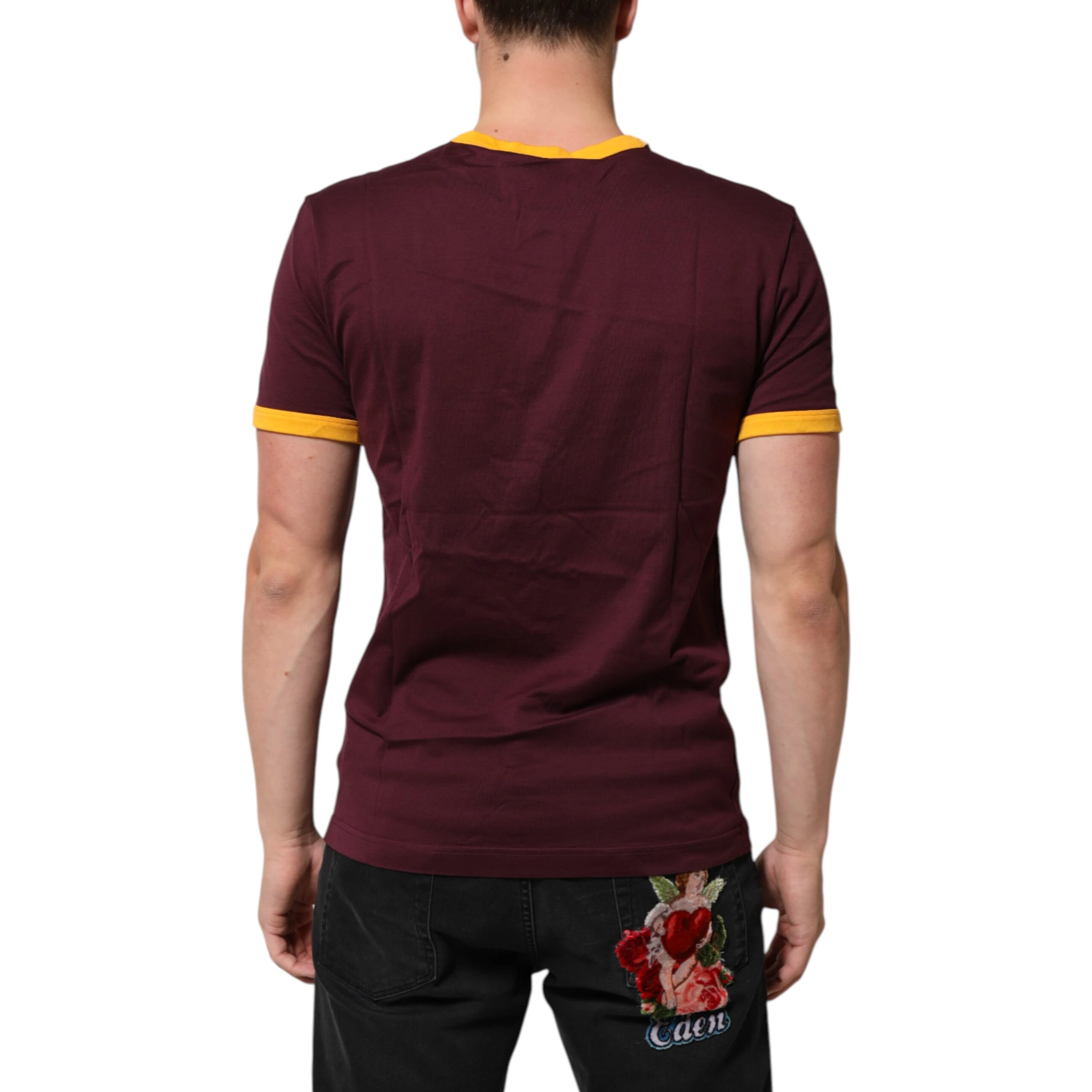 Burgundy Cotton DG Super King Logo T-Shirt