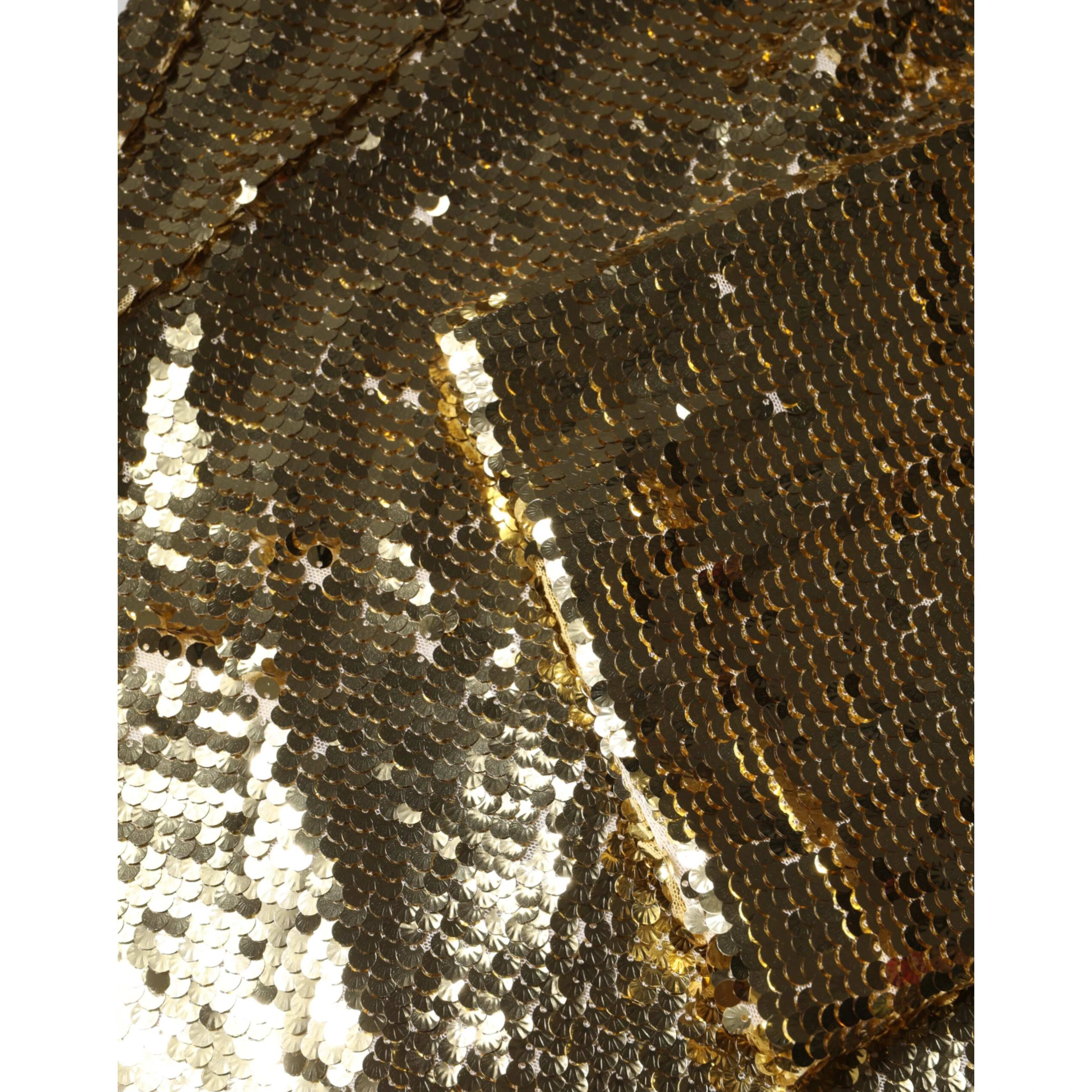 Gold Sequin Long Sleeve Mini Dress