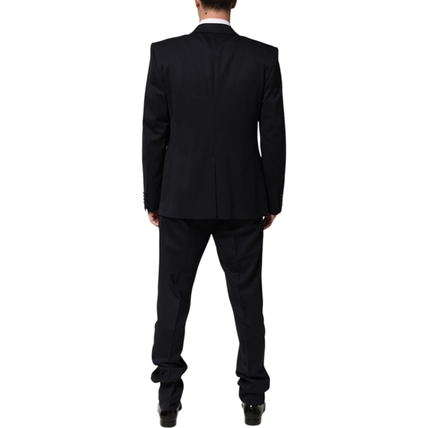 Black 3 Piece Wool Silk Blend Suit SICILIA