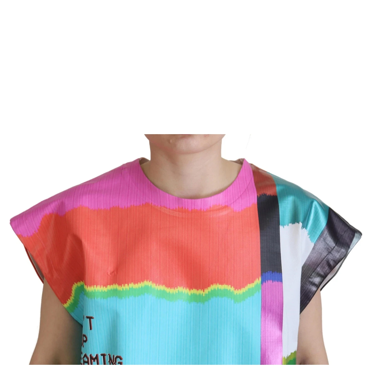 Multicolor Print Blouse Cotton Tank TV Print T-shirt
