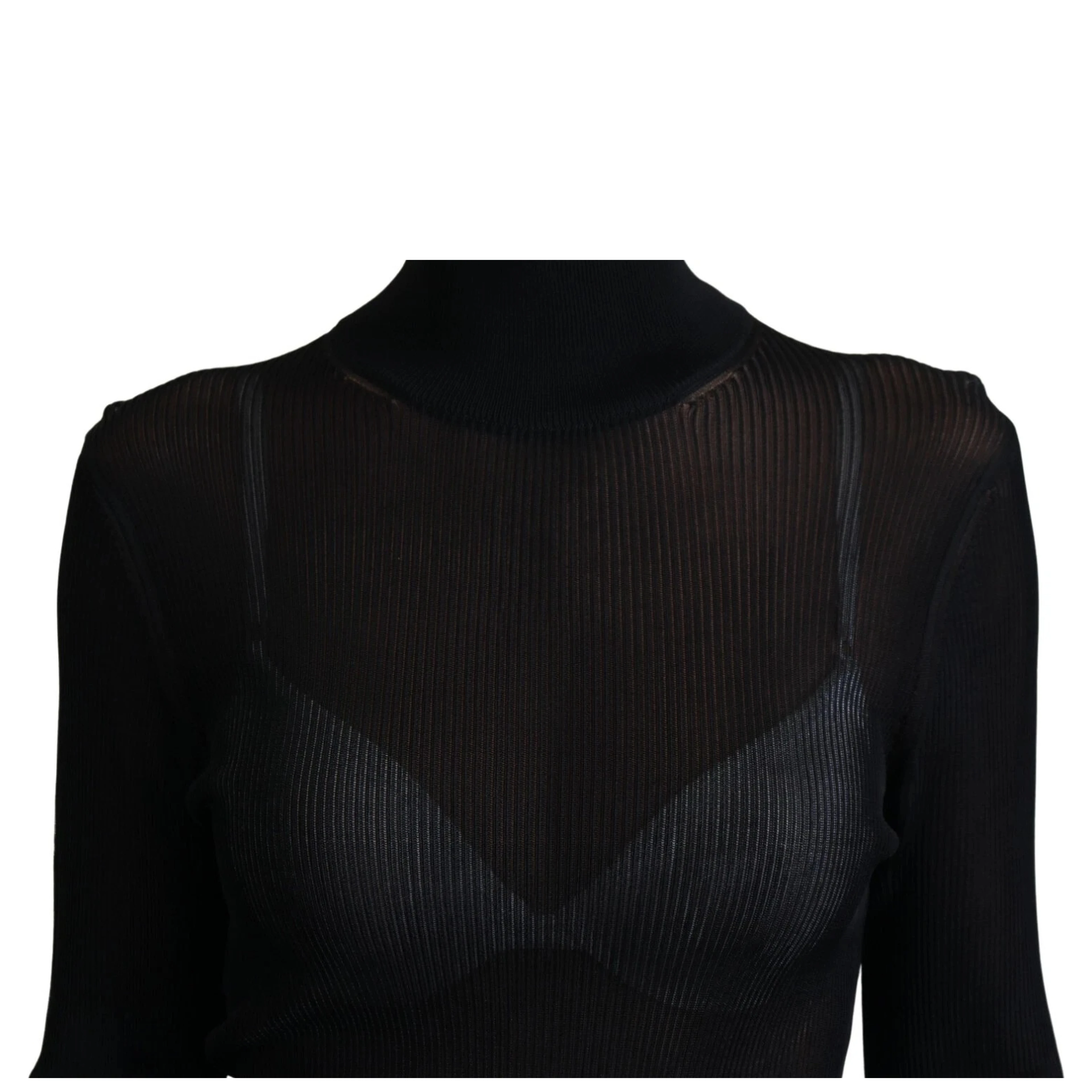 Black Turtleneck Slim Fit Pullover Sweater