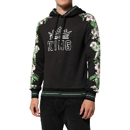 KING Black Orchid Floral Crown Logo Hoodie Sweater