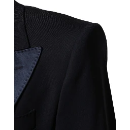 Black 3 Piece Wool Silk Blend Suit SICILIA