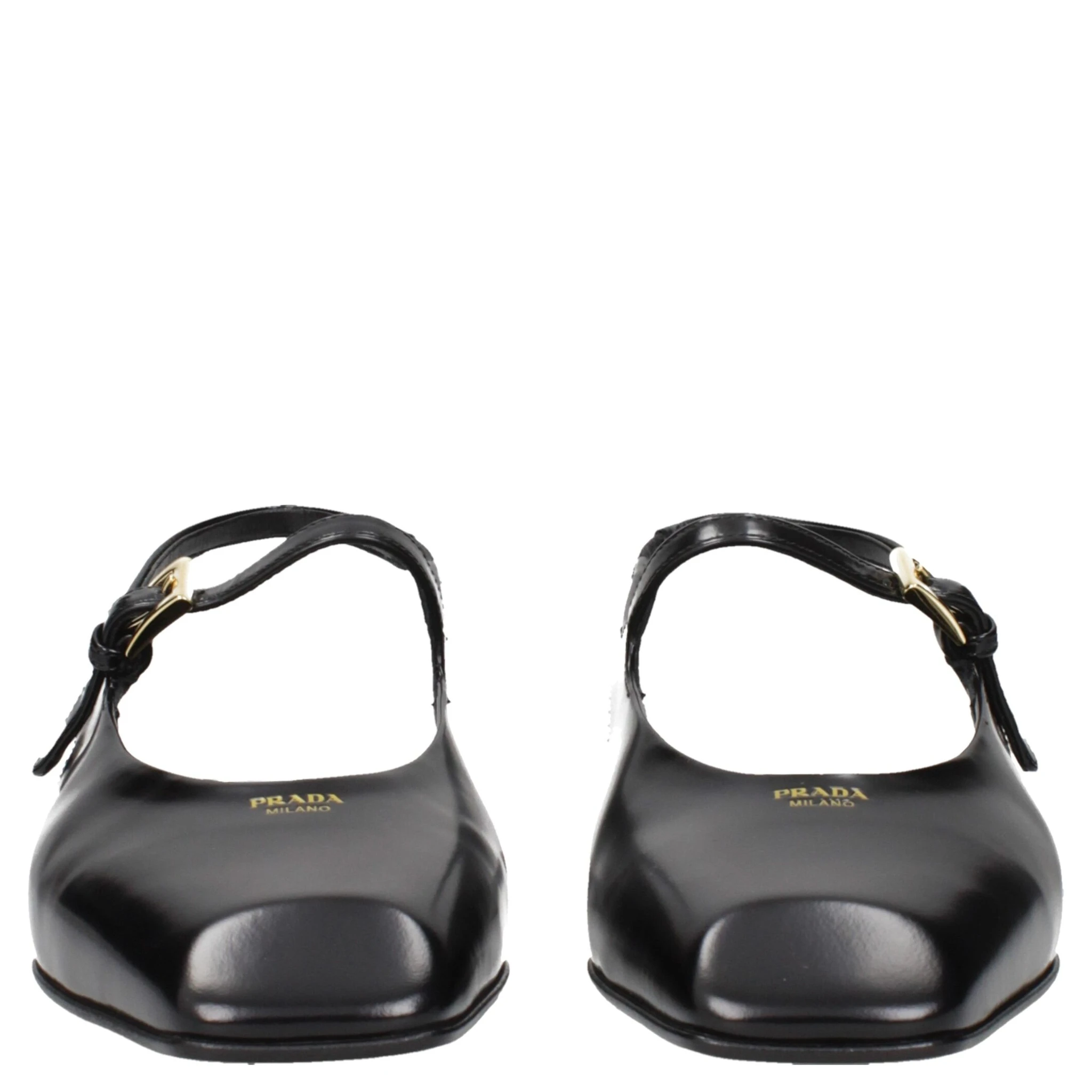 Black Leather Flat Sandals