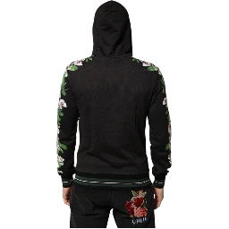 KING Black Orchid Floral Crown Logo Hoodie Sweater
