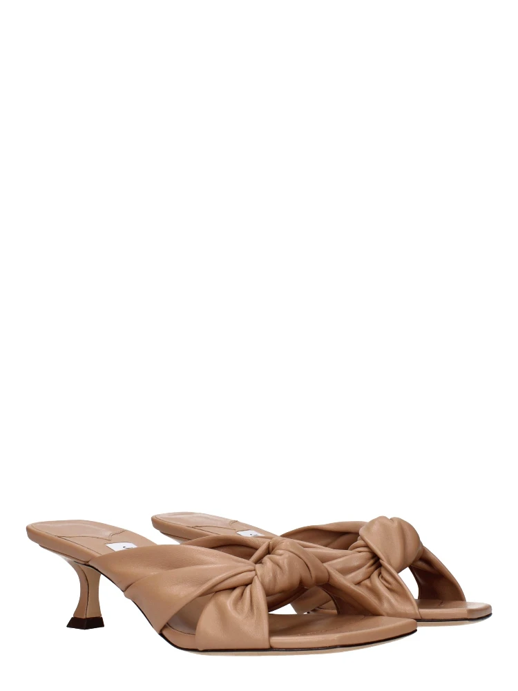 Beige Leather Flat Sandals alternative