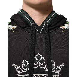 KING Black Orchid Floral Crown Logo Hoodie Sweater