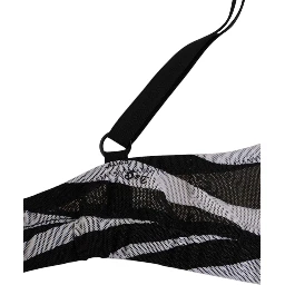 Black White Zebra Print Sheer Mesh Bralette Underwear