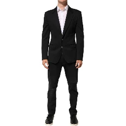 Dark Blue Cotton Men Jacket Coat Blazer Suit