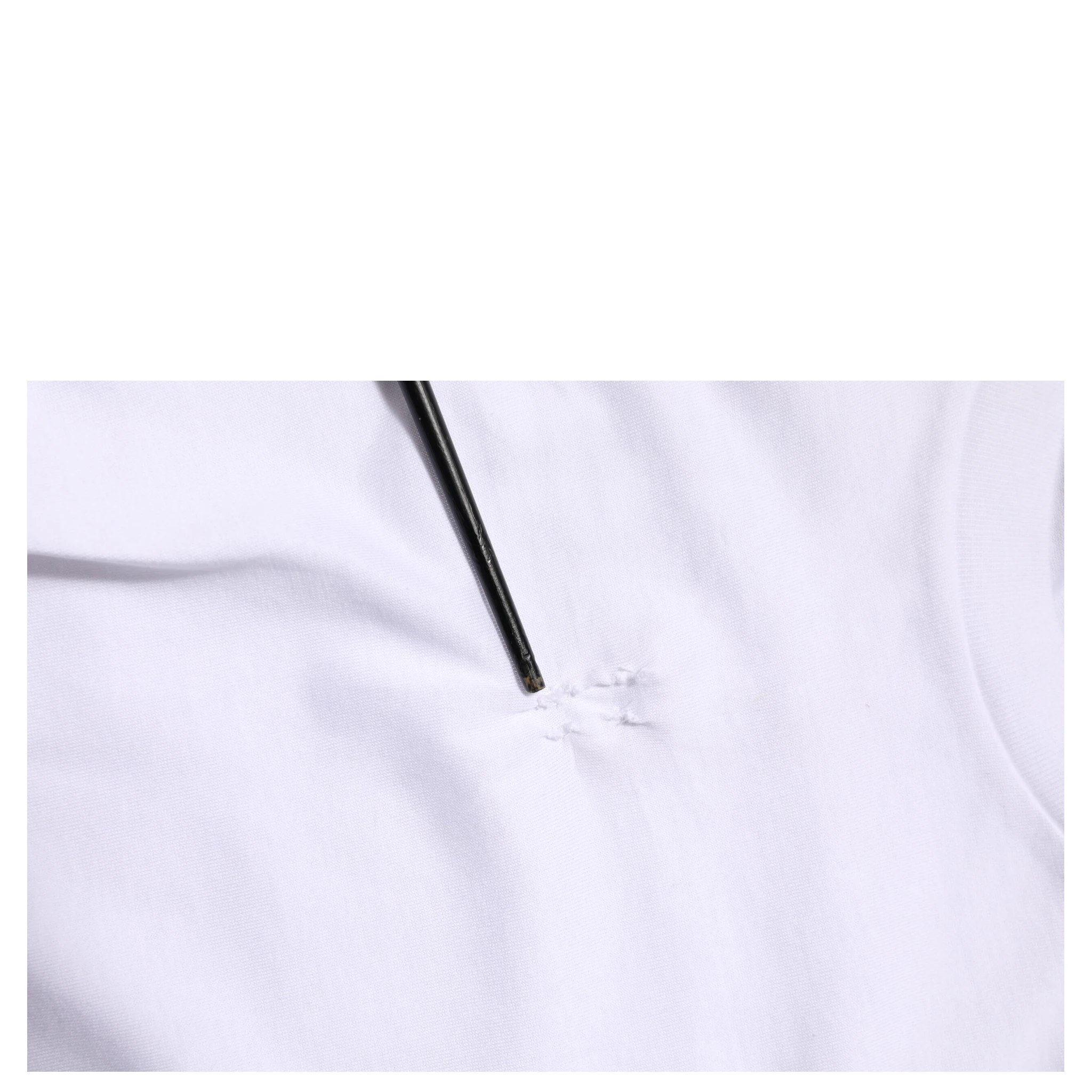 White Cotton Logo Patch Crew Neck Men T-shirt