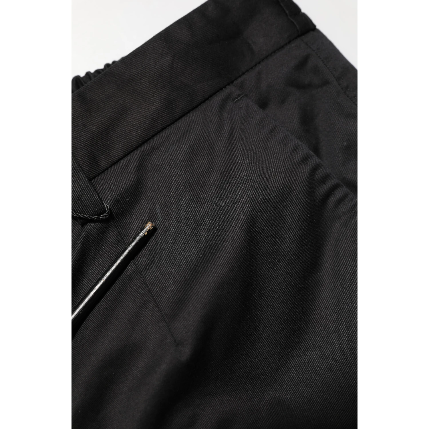 Black Cotton Tapered Men Formal Trousers Pants